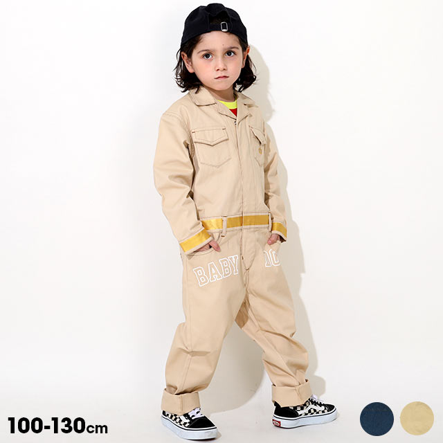 BABYDOLL（ベビードール） つなぎ キッズ 子供服 ラインアーチロゴ 綿