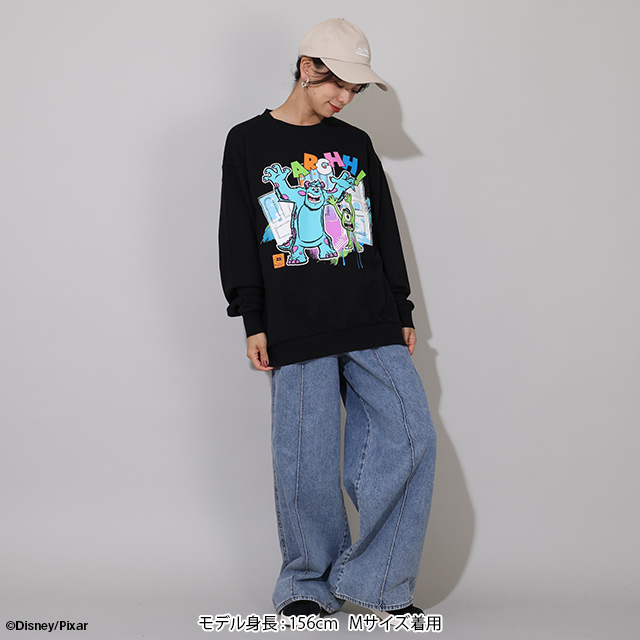 ディズニー ペアトレーナー 2/2～50%OFF SALE 親子お揃い ディズニー BIGフェイストレーナー 0897K