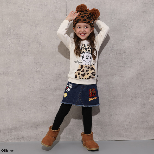 Disney（ディズニー） ミニー デニム スカート 綿100% キッズ 女の子