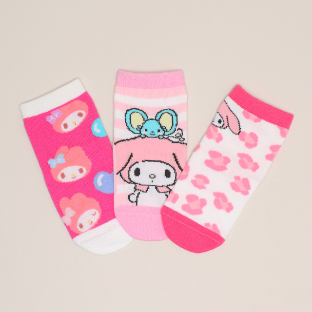 sanrio（サンリオ） クロミちゃん 服 靴下 ソックス キッズ 3足セット
