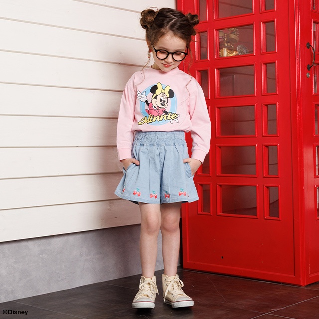 Disney（ディズニー） ショートパンツ キッズ 子供服 女の子 デニム