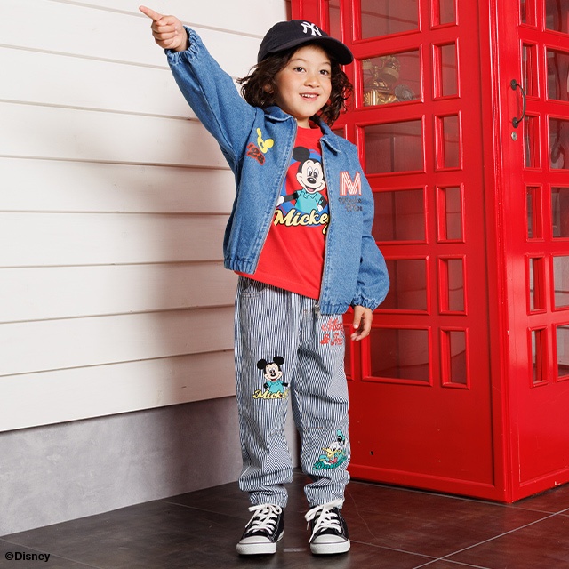 Disney（ディズニー） ミッキー デニムジャケット キッズ 男の子