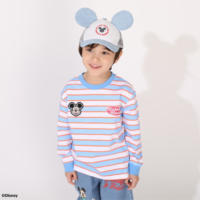 Disney（ディズニー） ミッキー ミニー デニムキャップ キッズ 耳付き