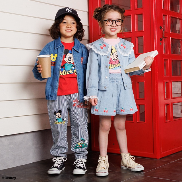 Disney（ディズニー） ミニー デニムジャケット キッズ 女の子 レース