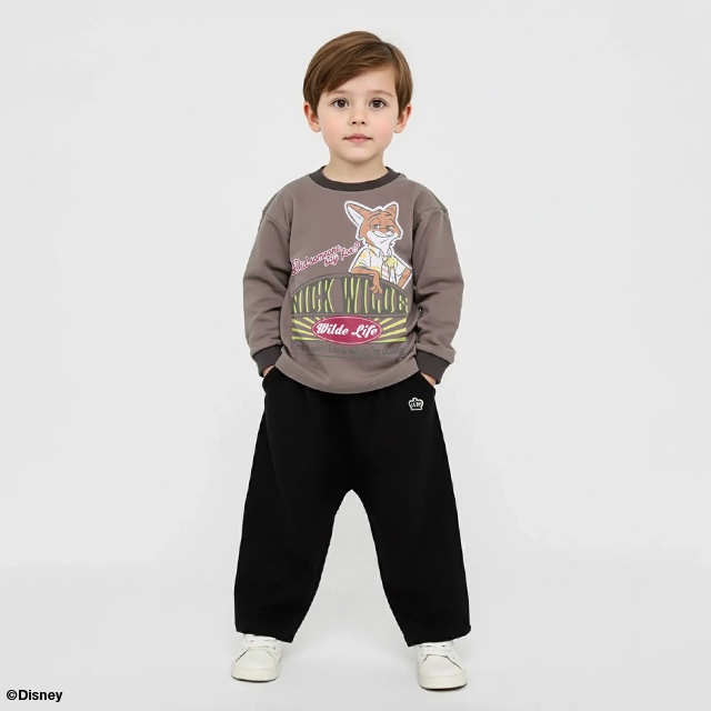 Disney（ディズニー） ズートピア ニック ジュディ ロンT キッズ 綿100