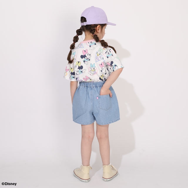 Admiral新品 未使用品Lサイズ パープル ラップスカート風ショートパンツ Disney（ディズニー） ショートパンツ キッズ 綿100% 女の子 ラップ