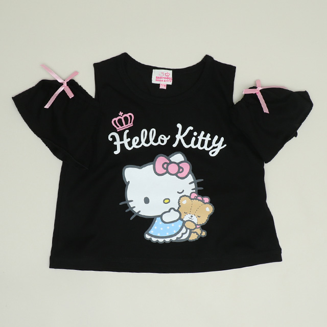 sanrio（サンリオ） クロミ 子供服 Tシャツ 女の子 キッズ 半袖 肩開き
