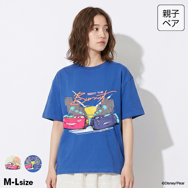 Disney（ディズニー） 【6/10再入荷】 親子ペア カーズ 半袖 Tシャツ