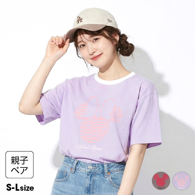 Disney（ディズニー） 親子ペア ミッキー ミニー Tシャツ 大人