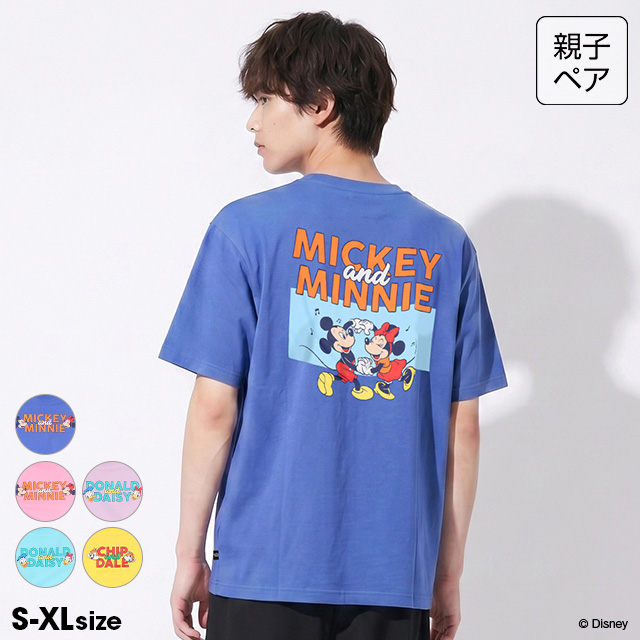キャラクターTシャツ・パンツセット Disney（ディズニー） 親子ペア Tシャツ 半袖 レディース メンズ S-XL