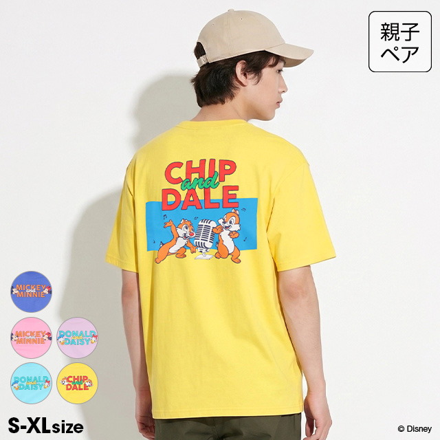 BAGC キャラクター Tシャツ バッグ Disney（ディズニー） 親子ペア Tシャツ レディース メンズ 綿100% S