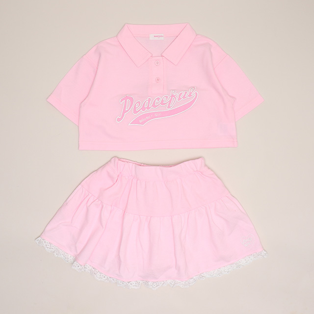 BABYDOLL（ベビードール） 【5/8再入荷】 ポロ×チュールスカート