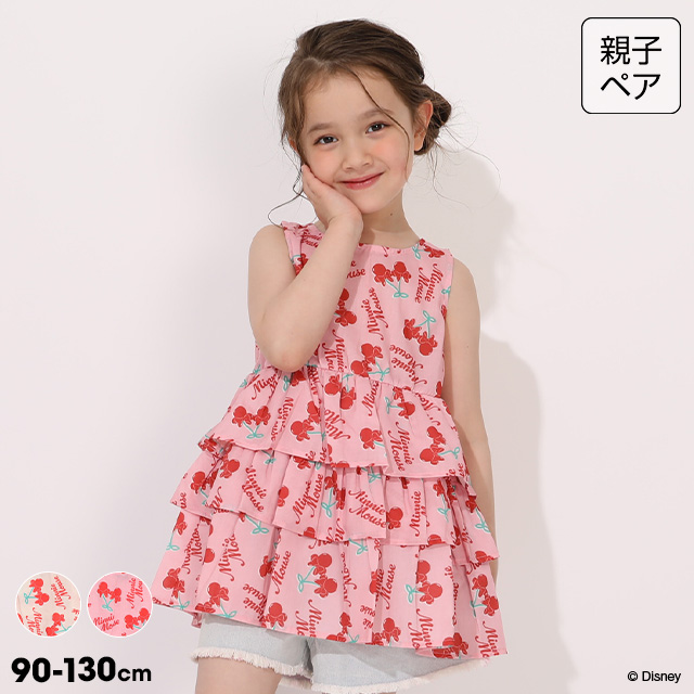 Disney（ディズニー） ミニー 親子ペア 半袖 ワンピース 女の子 キッズ