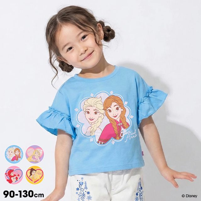Disney（ディズニー） エルサ 子供服 Tシャツ 女の子 キッズ 半袖