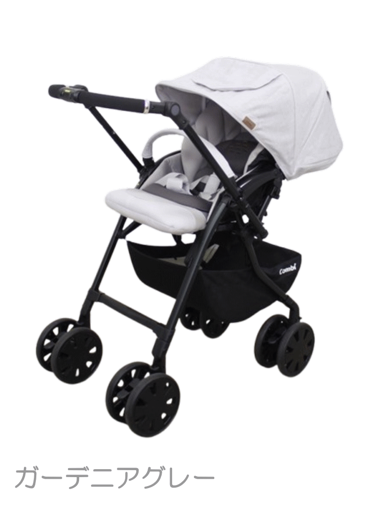 コンビ ベビーカー クロスゴー 4キャス エッグショック ガーデニアグレー
