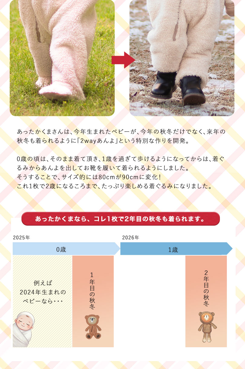 累計24,000人以上のベビーに届けられた、思わず抱きしめたくなる、ふわふわくまさんの着ぐるみ