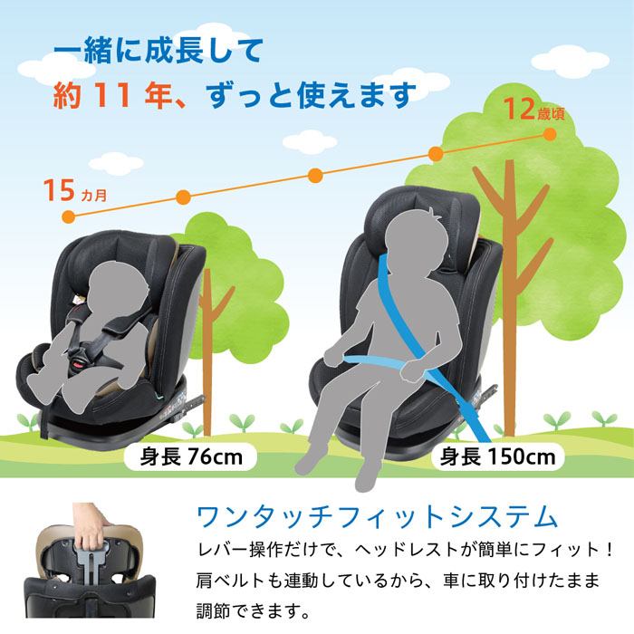 LEAMAN（リーマン） チャイルドシート フィーカ エボルブR129 ブラック