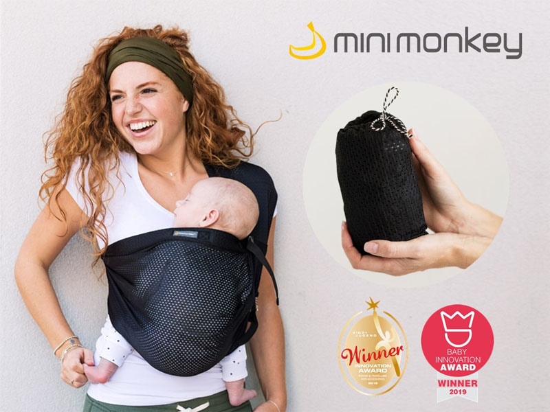 抱っこ紐 ミニモンキー ミニスリング メッシュ ブルー 子守帯 送料無料