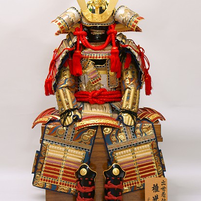 景光作 着用大鎧飾り 梅茶【店頭展示品特価 現品限り】 【送料無料