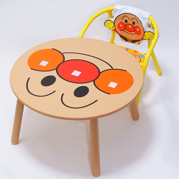 アンパンマン顔テーブルとまめチェアーのセット 【プレゼント