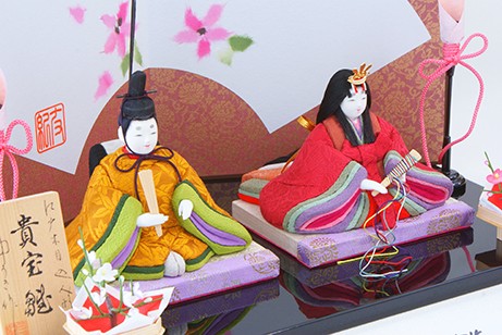 雛人形 親王飾り 貴宝雛124 ゆうき作 江戸木目込人形 【店頭展示品特価