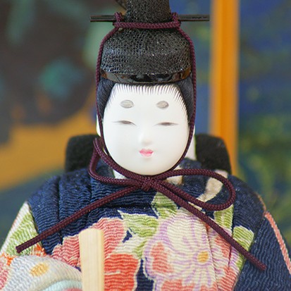雛人形 親王飾り 春花雛 扇と屏風飾り126 ゆうき作 江戸木目込人形