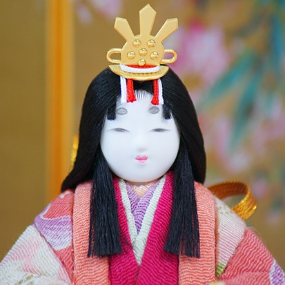 雛人形 親王飾り 春花雛 扇と屏風飾り126 ゆうき作 江戸木目込人形