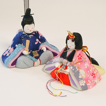 雛人形 小桜雛五人飾り(三段) 202 ゆうき作 江戸木目込人形 【店頭展示