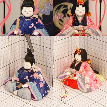 雛人形 小桜雛五人飾り(三段) 202 ゆうき作 江戸木目込人形