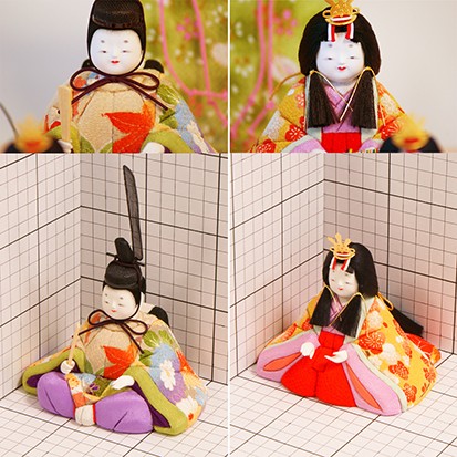 雛人形 小桜雛五人飾り204 ゆうき作 江戸木目込人形 【店頭展示品特価