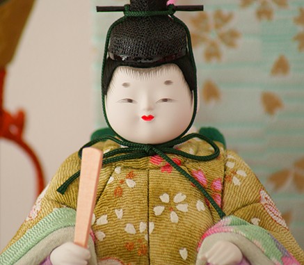 雛人形 小桜雛五人飾り(三段) 208 ゆうき作 江戸木目込人形 【店頭展示
