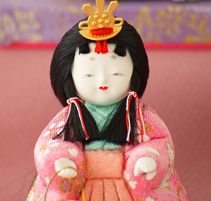 雛人形 小桜雛五人飾り(三段) 208 ゆうき作 江戸木目込人形 【店頭展示