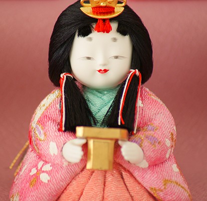 雛人形 小桜雛五人飾り(三段) 208 ゆうき作 江戸木目込人形 【店頭展示