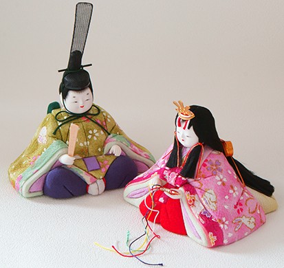 雛人形 小桜雛五人飾り(三段) 208 ゆうき作 江戸木目込人形 【店頭展示