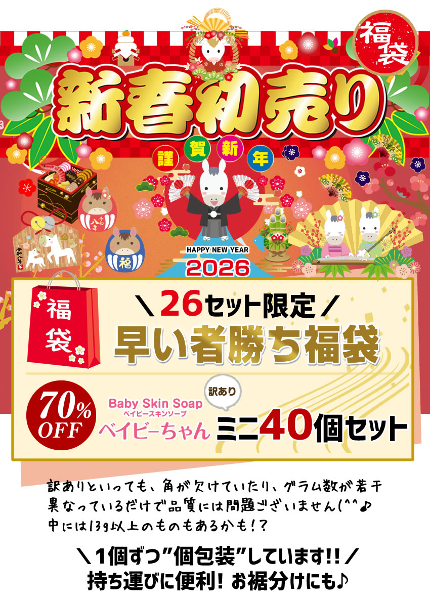 2026年早い者勝ち福袋／【26セット限定】 訳ありベイビーちゃんミニ