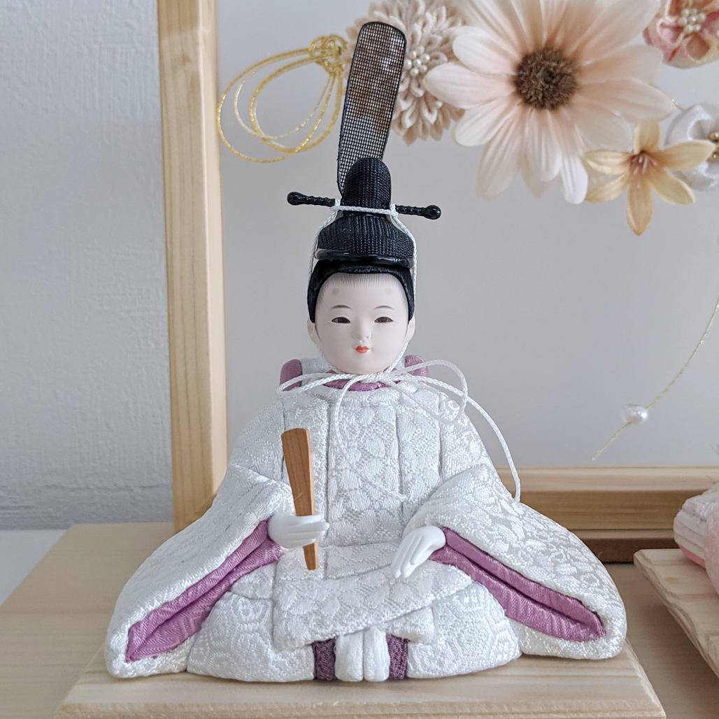 一秀 木目込み 心絆 ここな 雛人形 二人飾り 親王 モダン ひな人形 平