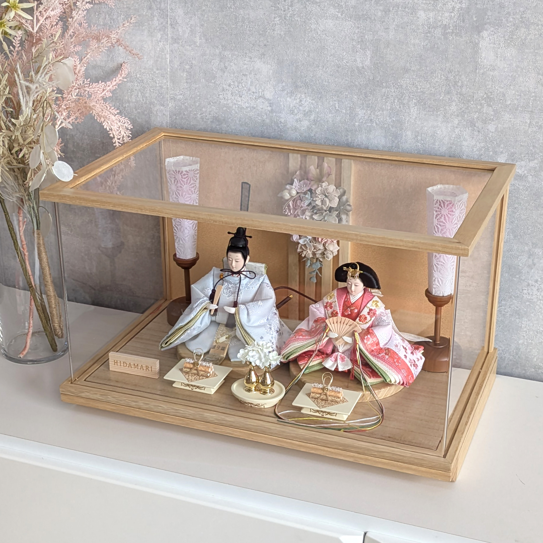 雛人形 ひな人形 ケース飾り HIDAMARI マリーゴールド ナチュラル