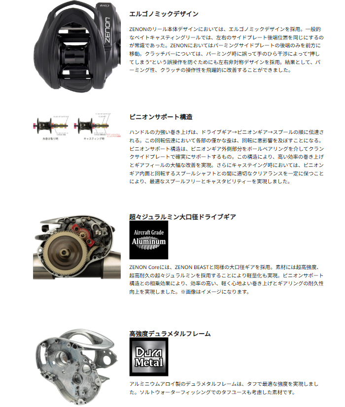 Abu Garcia アブガルシア ゼノンコア BF7/BF7-L : バック