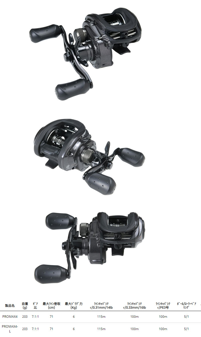 リール Abu Garcia Promax 4-L Abu Garcia アブガルシア プロマックス4 （右ハンドル