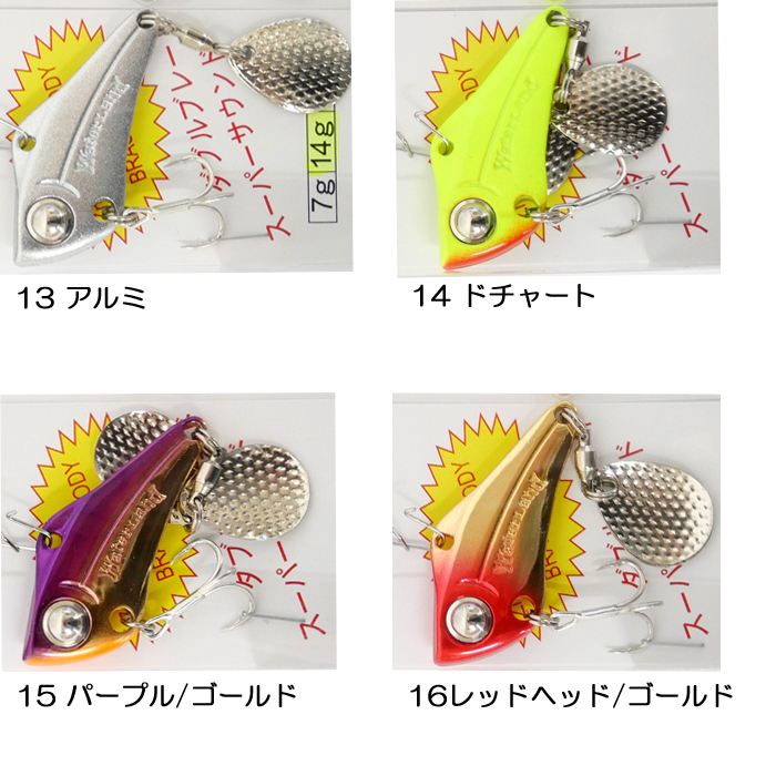 ウォーターランド スピンソニック 14g WaterLand SPIN SONIC の説明