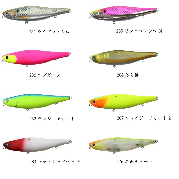 DUO デュオ コノフラット195 ジップベイツ コノハ230チャート