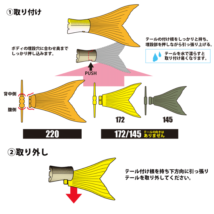 deps（デプス） ニューハイサイダー145用スペアテール : バック