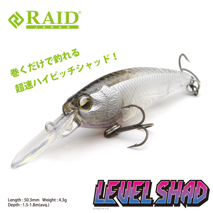 全4色】レイドジャパン レベルシャッド RAID JAPAN 【3】 : バック
