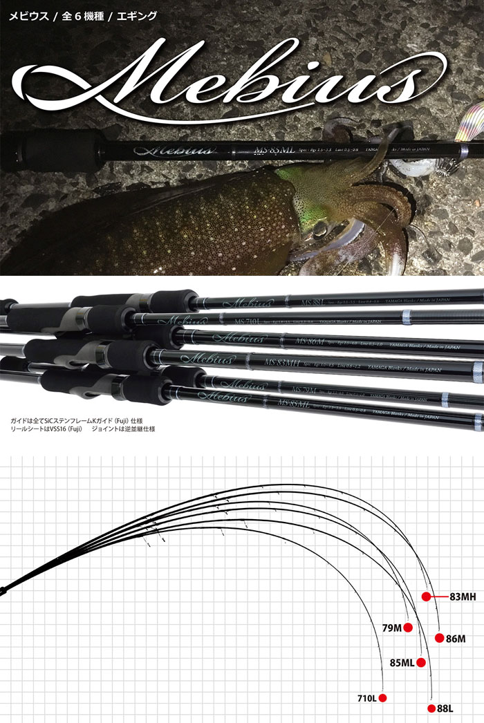 ヤマガブランクス メビウス 83MH YAMAGA BLANKS Mebius の説明 - 通販