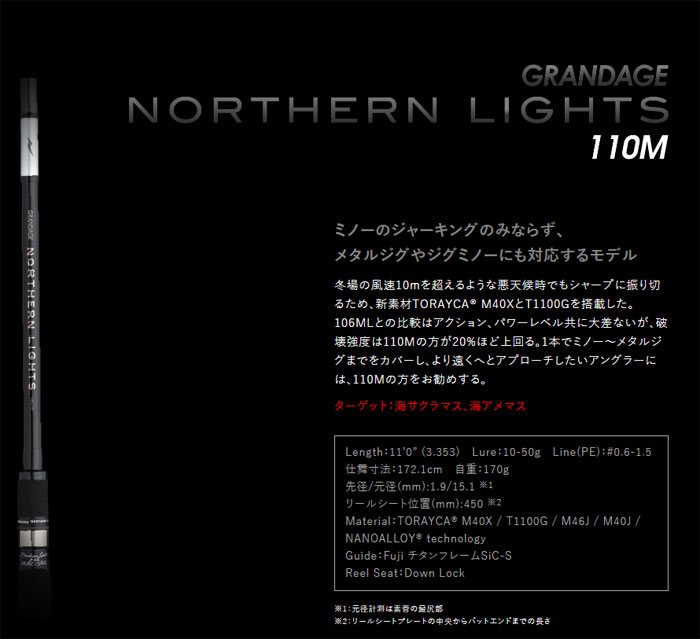 アピア グランデージ ノーザンライツ 110M APIA GRANDAGE : バック