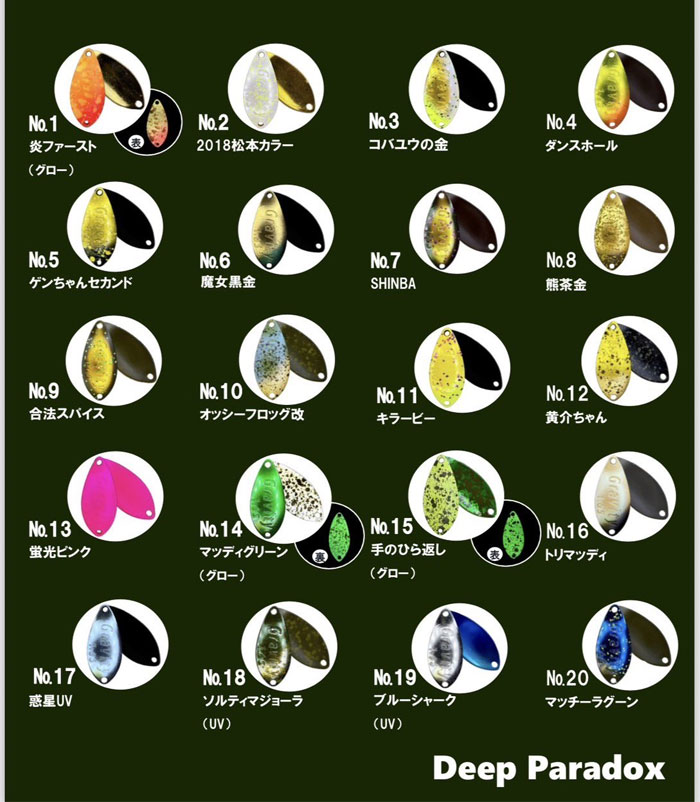 全20色】ディープパラドックス グラビティ 1.65g グラビティーの説明