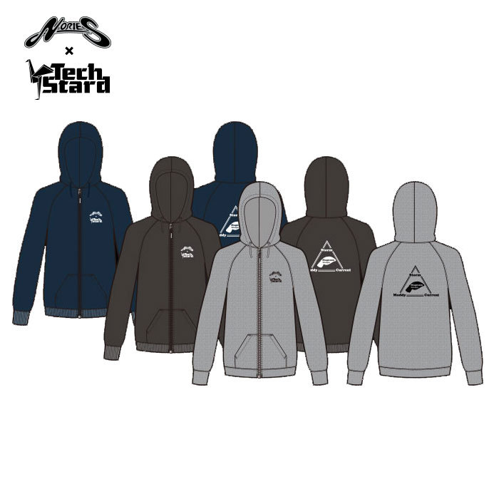 NORIES ジップアップパーカー-04 ブラックXL ノリーズ マルキュー（MARUKYU） ノリーズ ジップアップパーカー 04 Nories