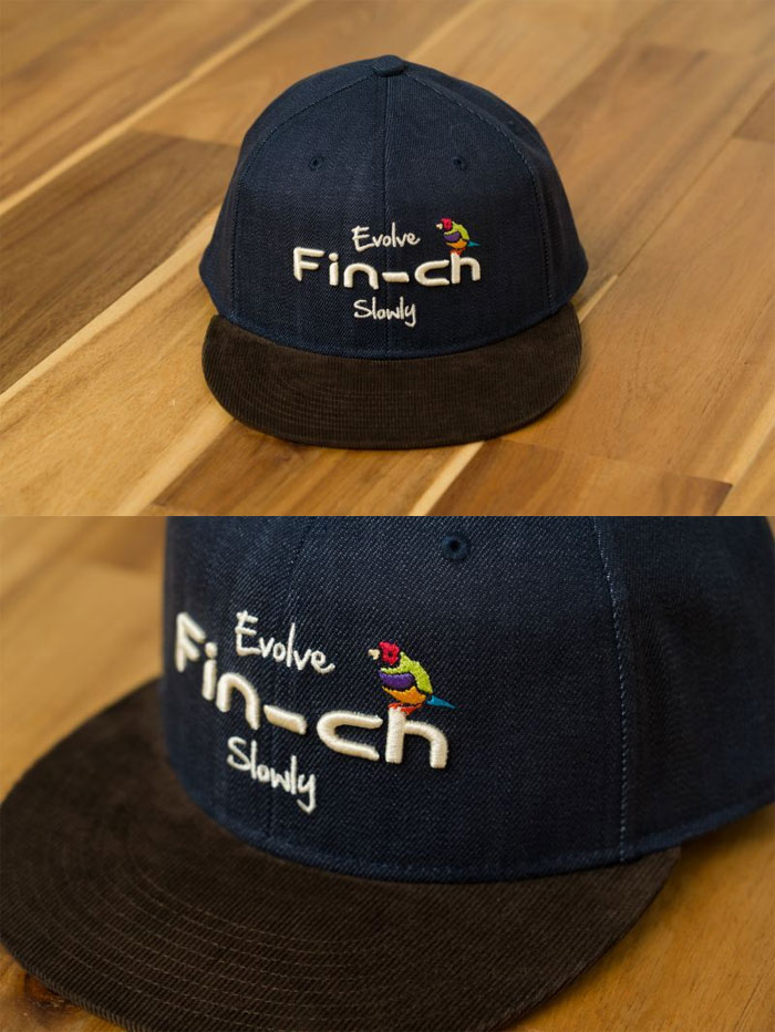 finch フィンチ ピンタ フラットキャップ コーデュロイ 黒柿色（くろが
