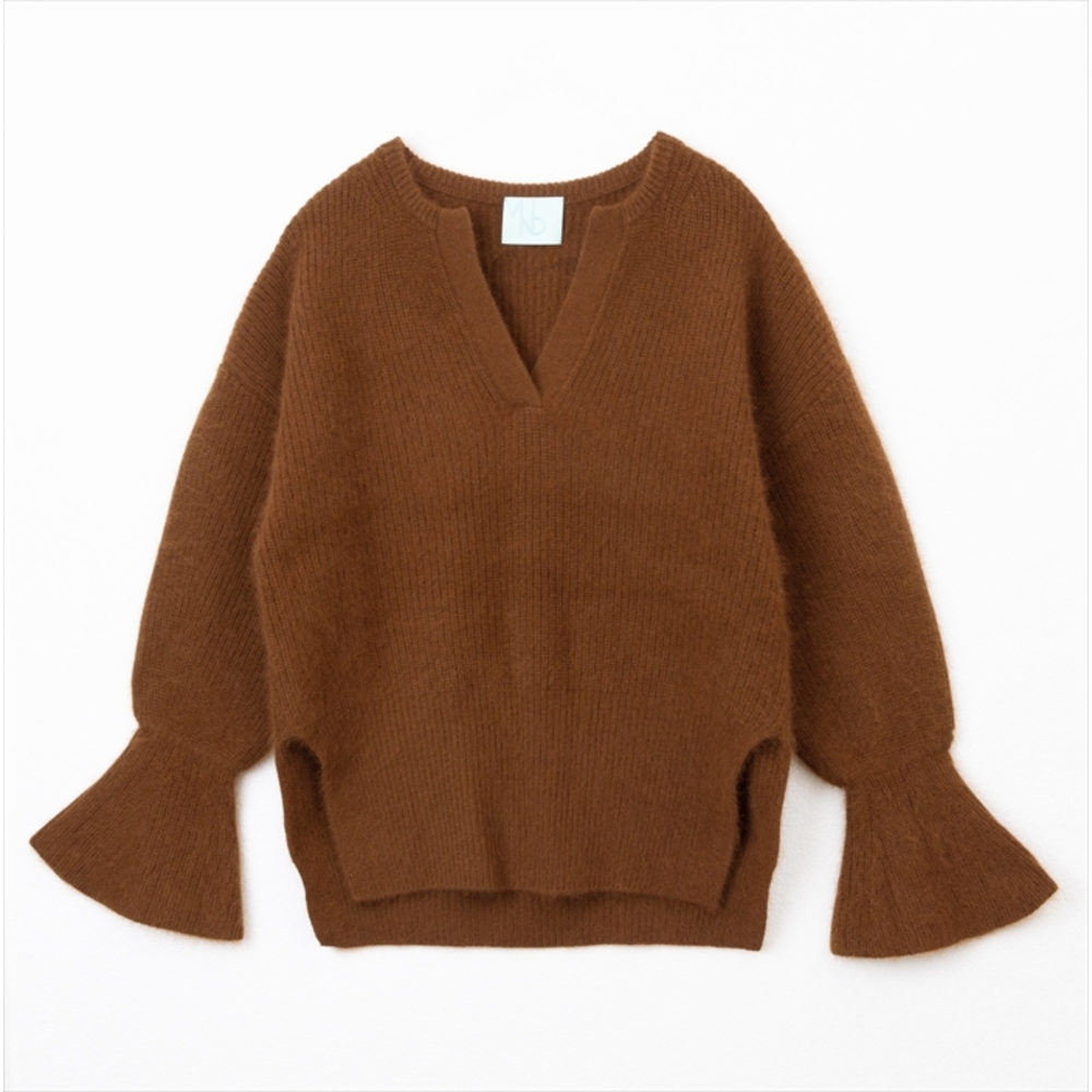 MIND マインド ラクーン シルクニット 通販 セーター キーネックニット 重ね着 レイヤード シルク ニット ドロップショルダー シルクウール キーネック MIND マインド ラクーン シルクニット 通販 セーター キーネック