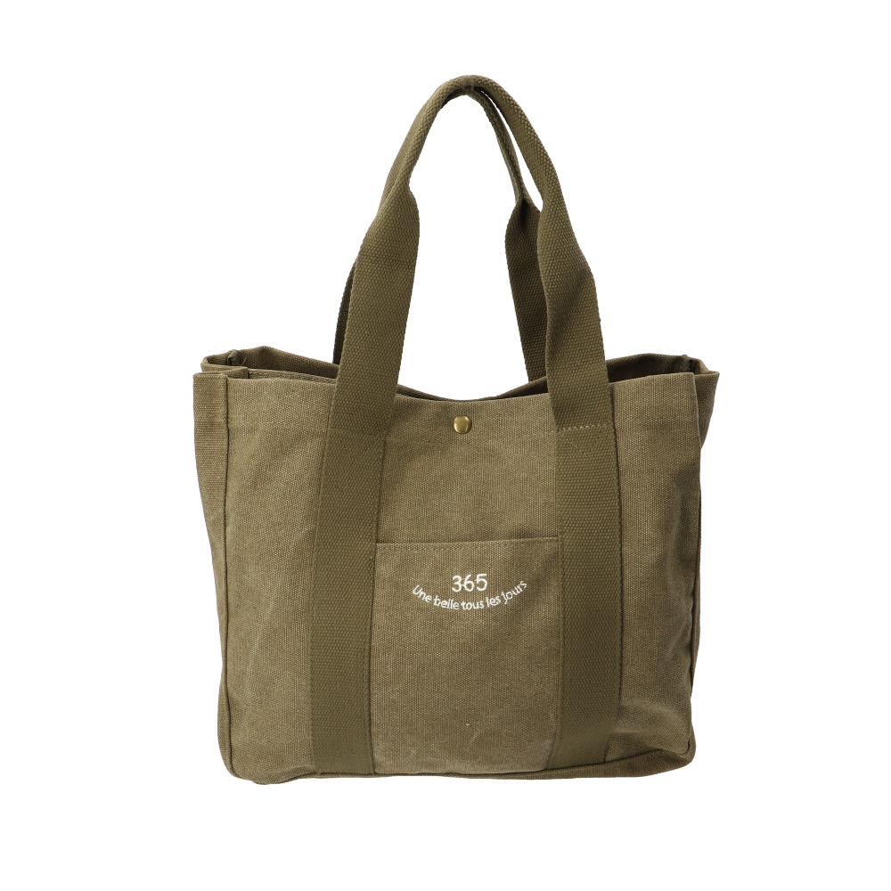 RRL カーキ キャンバス トートバッグ RRL ダブルアールエル キャンバス×レザー ショルダーストラップ
